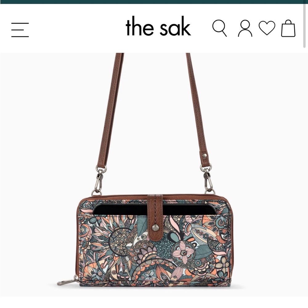 NWOT Sakroots Iris Large Smartphone Crossbody
